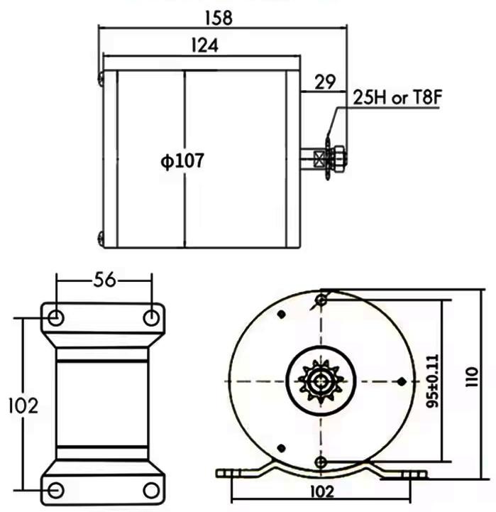 E-BIKE BM1109 48V 3500RPM 1000W DC MOTOR