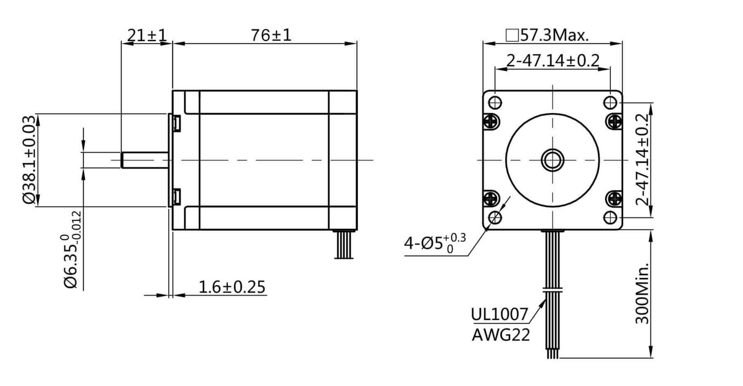NEMA23 19Kgcm STEPPER MOTOR With D-Shaft