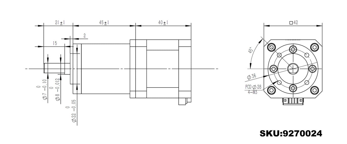 NEMA17 60Kgcm STEPPER MOTOR With Gearbox