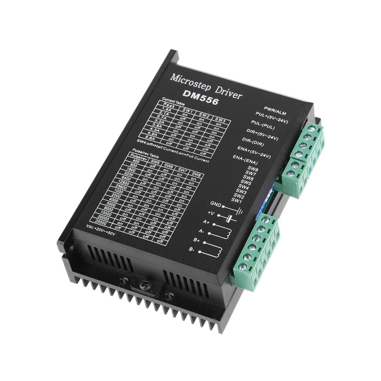 DM556 Digital Stepper Motor Driver (20–50V DC, 1.0–5.6A)