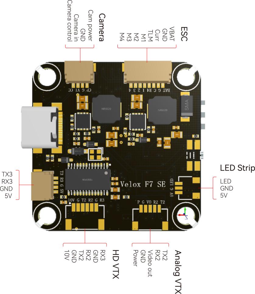 T-MOTOR Velox V70A SE 8S ESC – 4in1 with Native AM32 Firmware