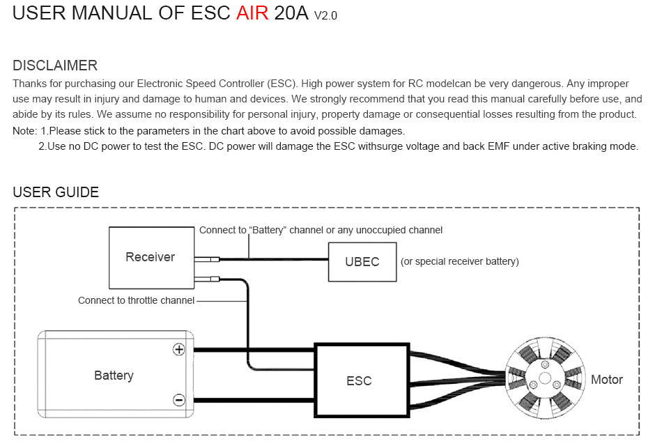 T-Motor AIR 20A 3-4S Multi-Rotor UAV ESC