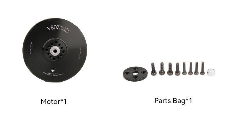 T-Motor V807 KV170 12S Vtol Brushless Drone Motor