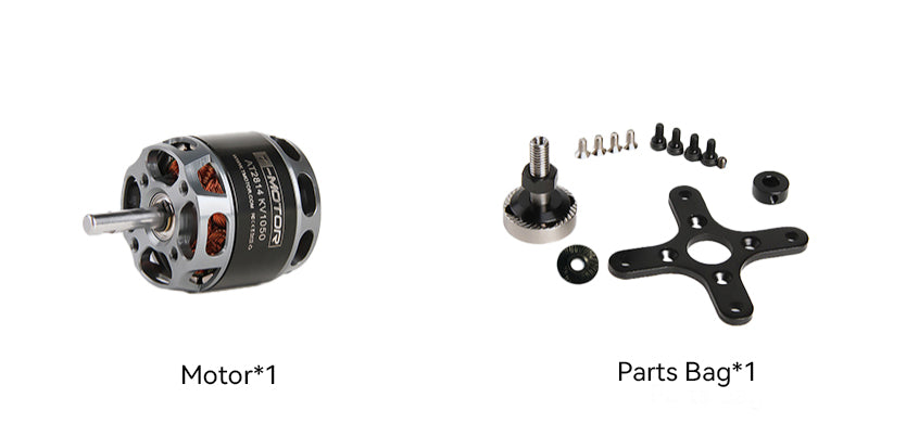 T-Motor AT2814 VTOL Fixed Wing Aircraft Long Shaft Motor KV1050
