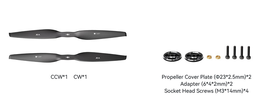 T-Motor VZ20*8.2 Carbon Fiber Propellers- 2PCS/PAIR