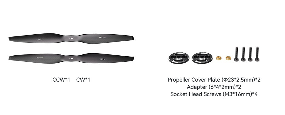 T-Motor VZ22*7.4 Carbon Fiber Propellers- 2PCS/PAIR