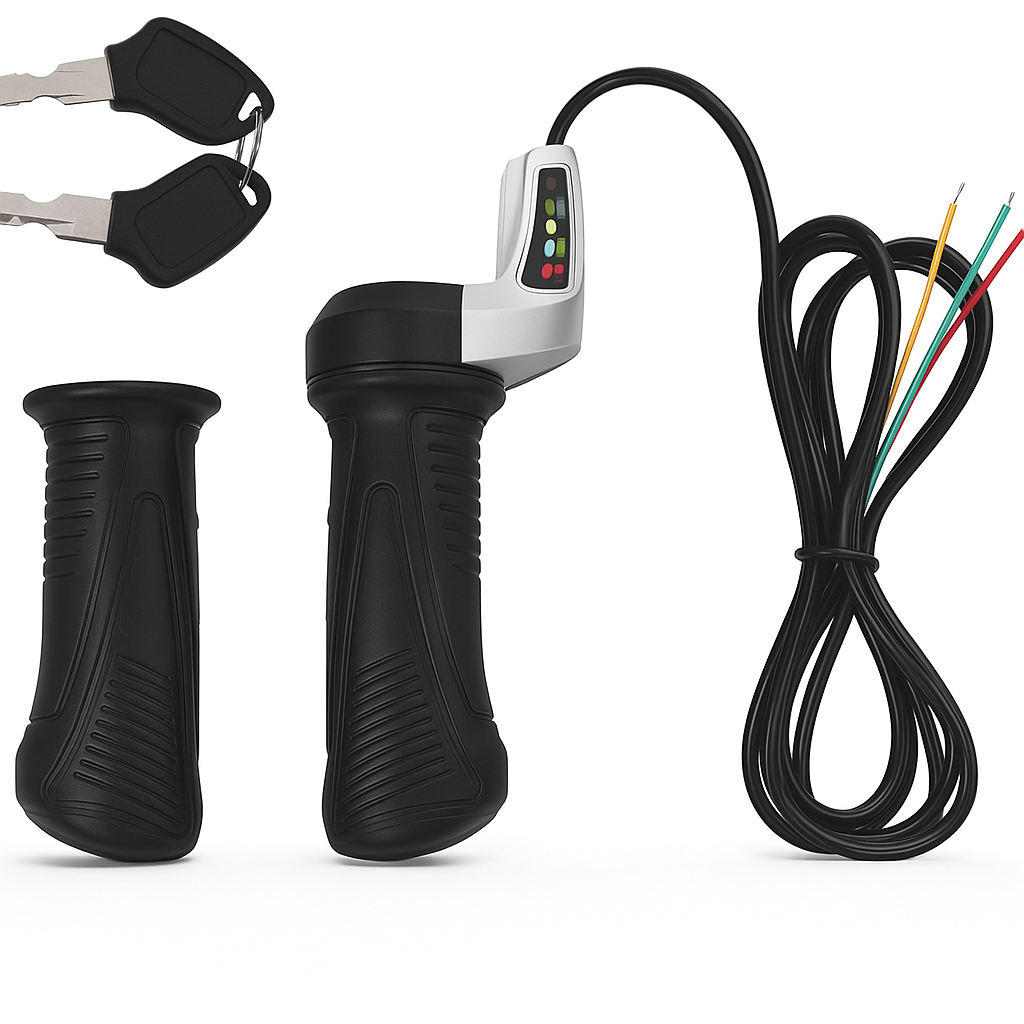 E-cart 36V Throttle with key switch voltage level indicator For Bike