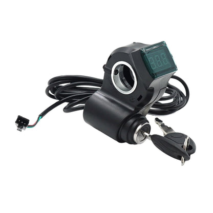 E-bike Digital Thumb Throttle With Voltage Display & Lock