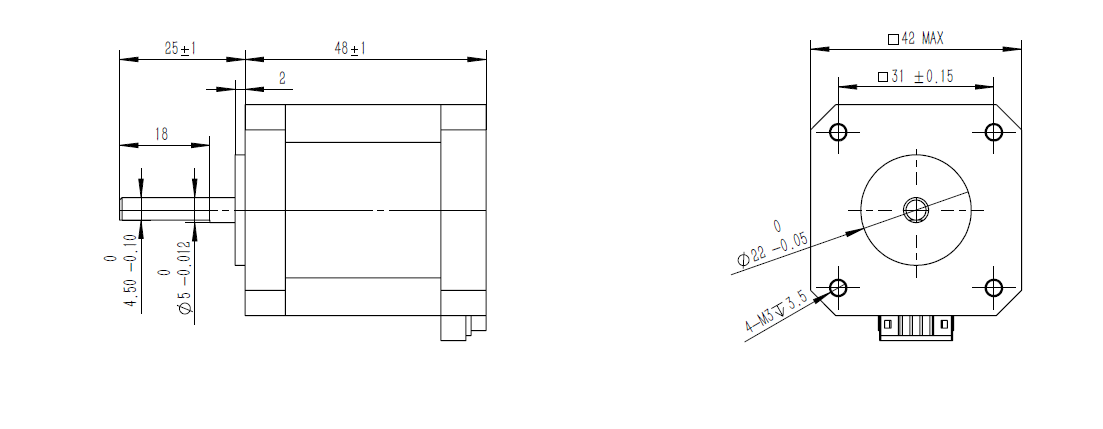 NEMA17 5.6Kgcm STEPPER MOTOR With D-Shaft Premium Quality