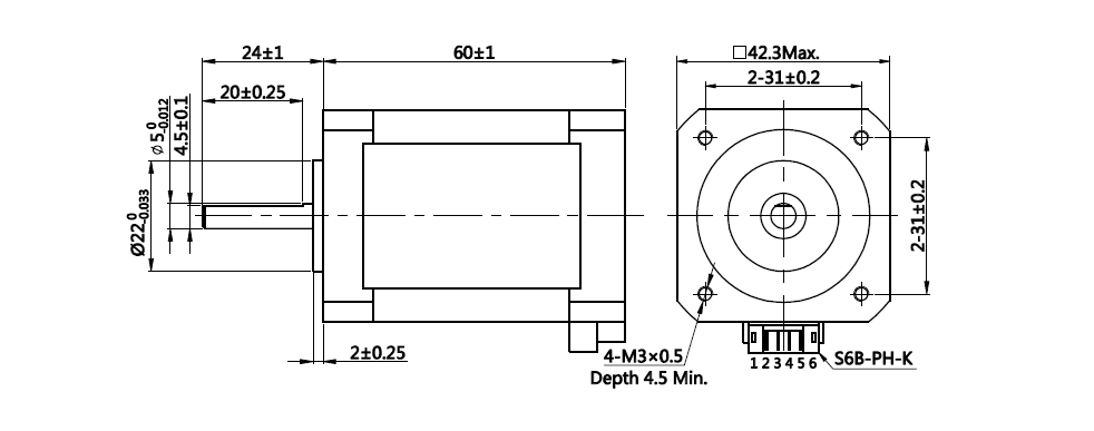 NEMA17 7.0Kgcm STEPPER MOTOR With D-Shaft