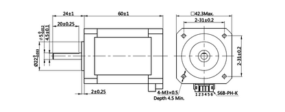 NEMA17 7.0Kgcm STEPPER MOTOR With D-Shaft