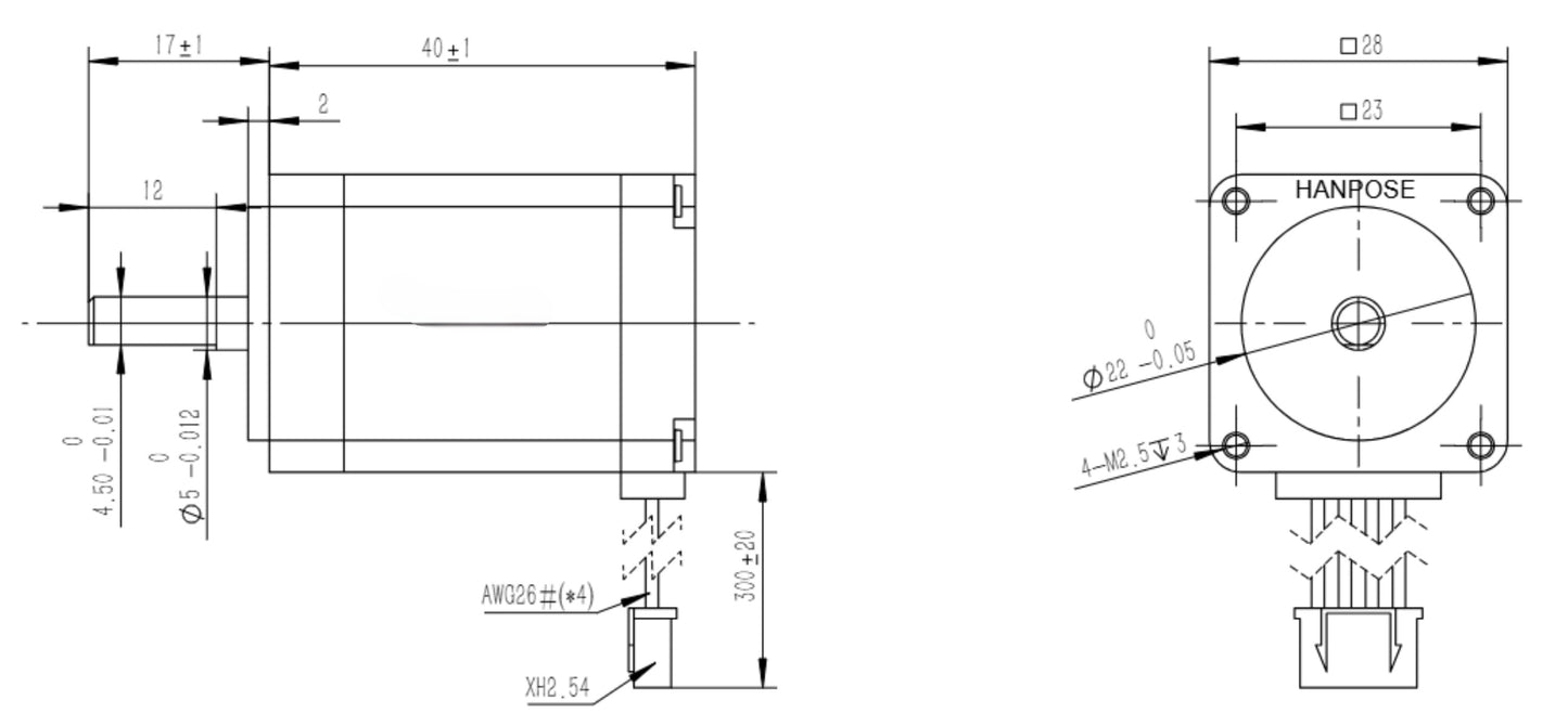 NEMA11 2Kgcm STEPPER MOTOR With D-Shaft