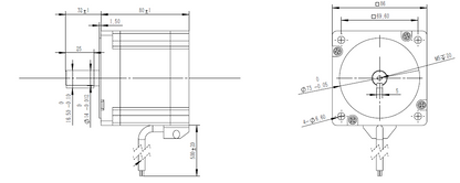 NEMA34 45Kgcm STEPPER MOTOR With Key-Shaft Waterproof Motor