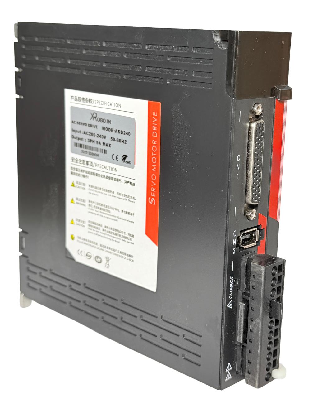 NEMA24 High-Performance AC Servo Motor (20 kg-cm) with 400W Servo Driver & 3m Cable