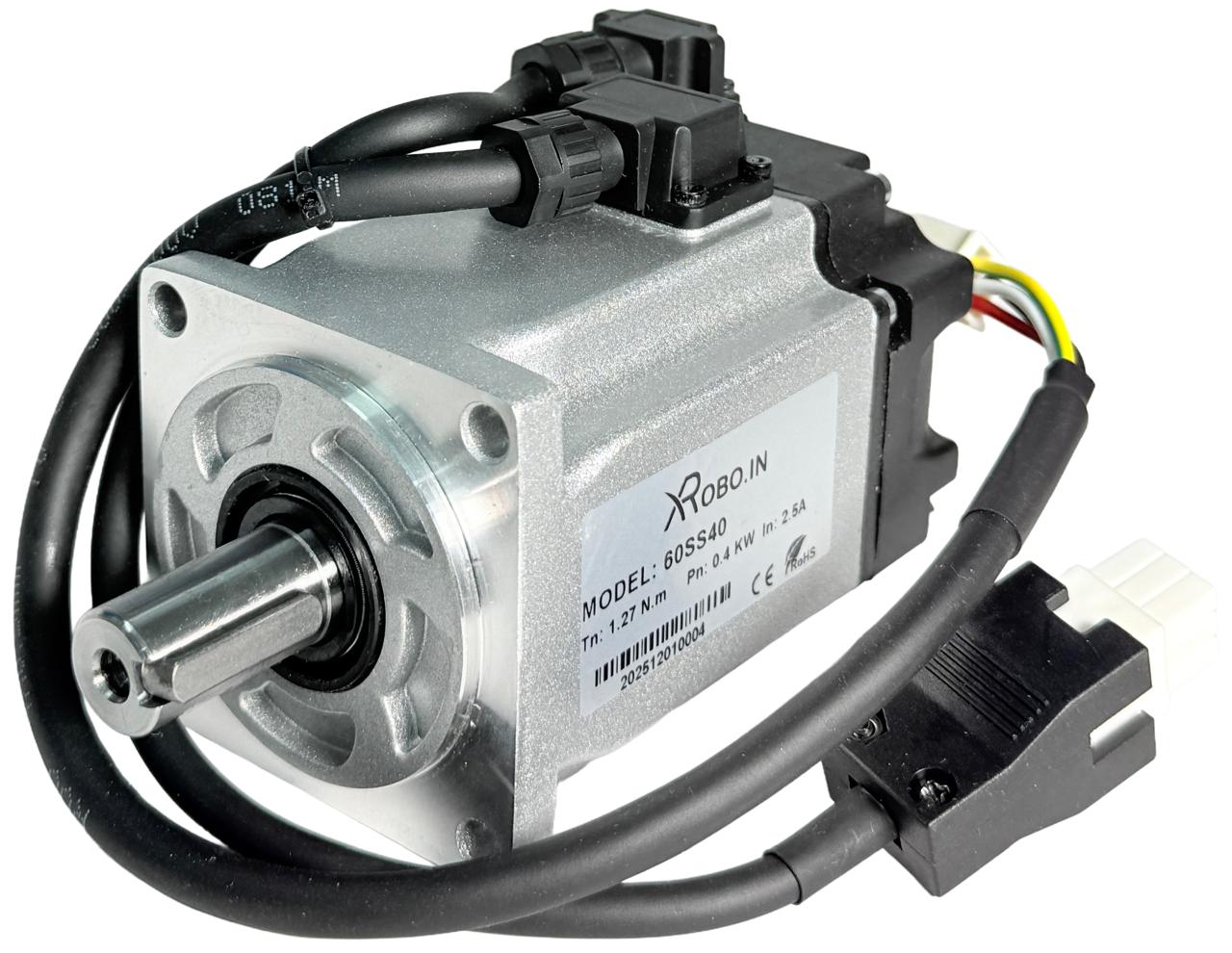 NEMA24 High-Performance AC Servo Motor (20 kg-cm) with 400W Servo Driver & 3m Cable