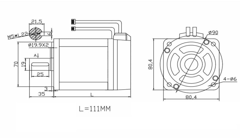 AC Servo High-Performance 750W-Brake 23bit Motor with Ac Servo Driver & 3m Cable