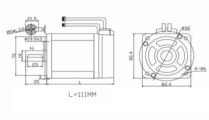 AC Servo High-Performance 750W-Brake 23bit Motor with Ac Servo Driver & 3m Cable