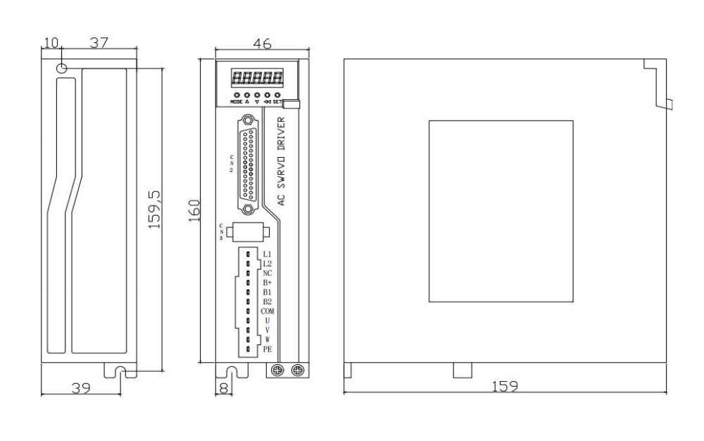 AC Servo High-Performance 750W-Brake 23bit Motor with Ac Servo Driver & 3m Cable