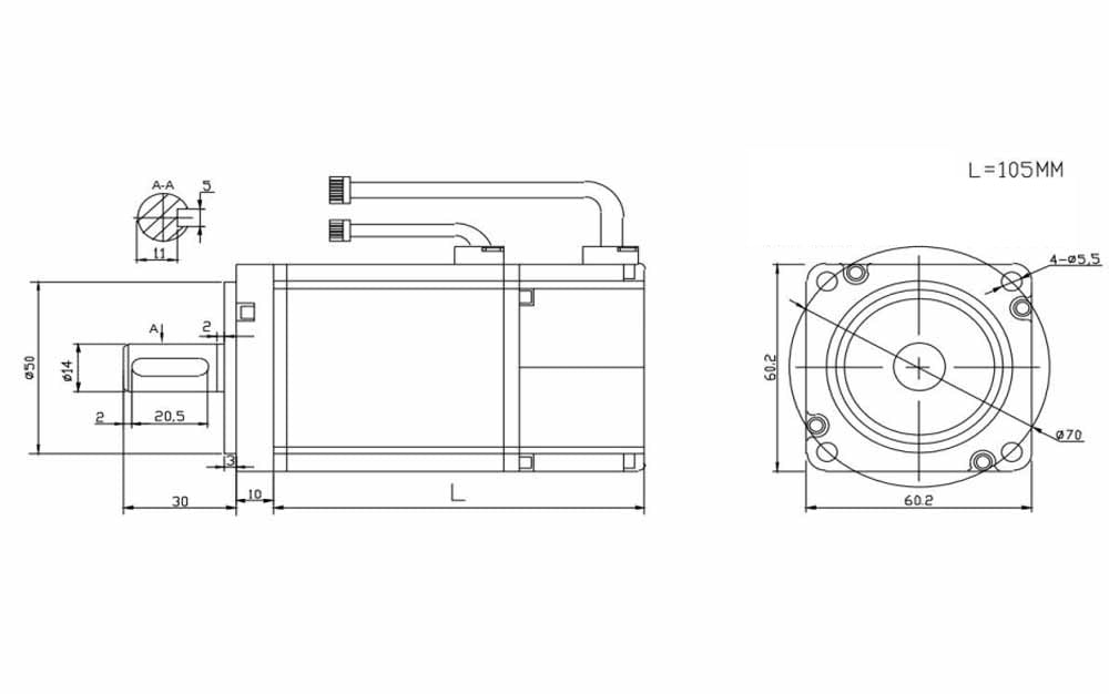 AC Servo High-Performance 400W-Brake 23bit Motor with Ac Servo Driver & 3m Cable