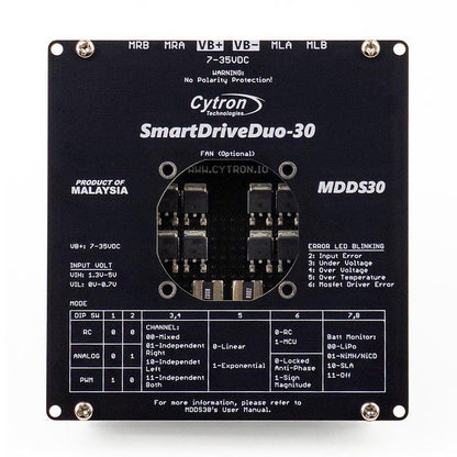 Cytron 30A 7V-35V Smart DC Motor Driver MDDS30 (2 Channels)