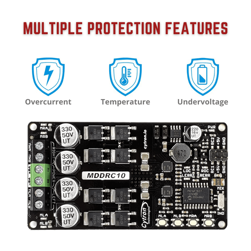 Cytron 10Amp 7V-30V DC Motor Driver for R/C MDDRC10 (2 Channel)