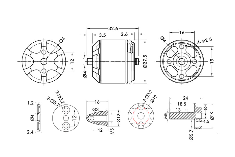 T-Motor MN2212 V2.0 Multirotor Fixed Wing UAV Motor KV920