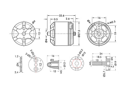 T-Motor MN2212 V2.0 Multirotor Fixed Wing UAV Motor KV920