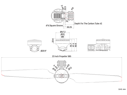 T-Motor A6-M-12S Modular Propulsion System for Agricultural Drone