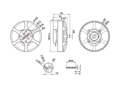 T-Motor MN5006 Antigravity 4-6S UAV Motor KV300