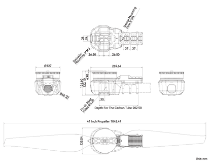 T-Motor A12-14S Modular Propulsion System for Agricultural Drone