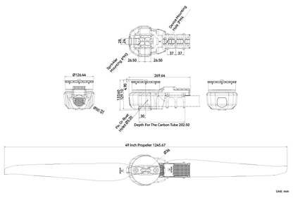 T-Motor A12XL-14S Modular Propulsion System for Agricultural Drone
