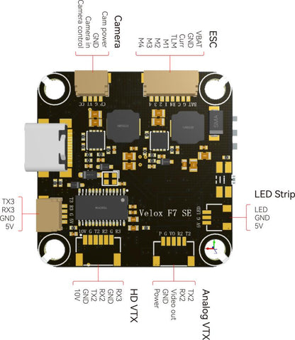 T-MOTOR Velox V70A SE 8S ESC – 4in1 with Native AM32 Firmware