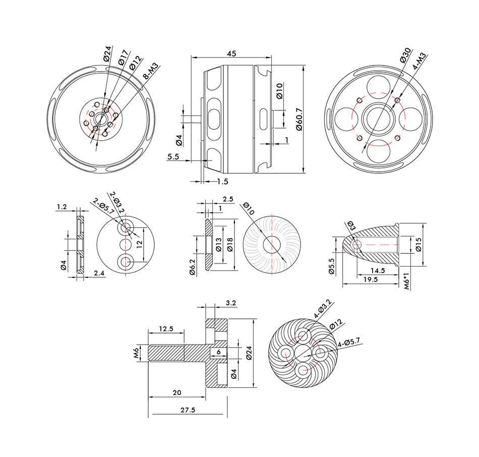 T-Motor U7-V2.0 Power Type UAV Motor KV420
