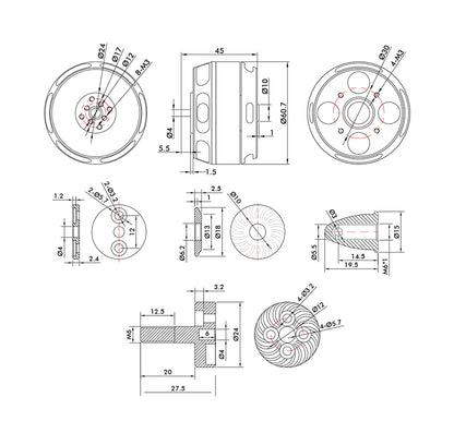 T-Motor U7-V2.0 Power Type UAV Motor KV420