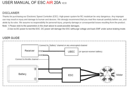 T-Motor AIR 20A 3-4S Multi-Rotor UAV ESC