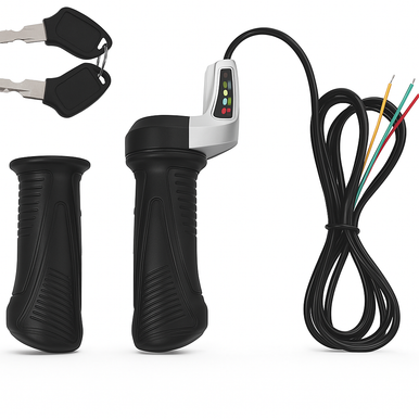 E-cart 24V Throttle with key switch voltage level indicator For Bike